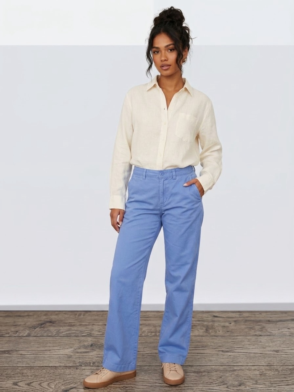 Vintage Y2K Ralph Lauren Periwinkle Blue Chinos Pants Size 4
